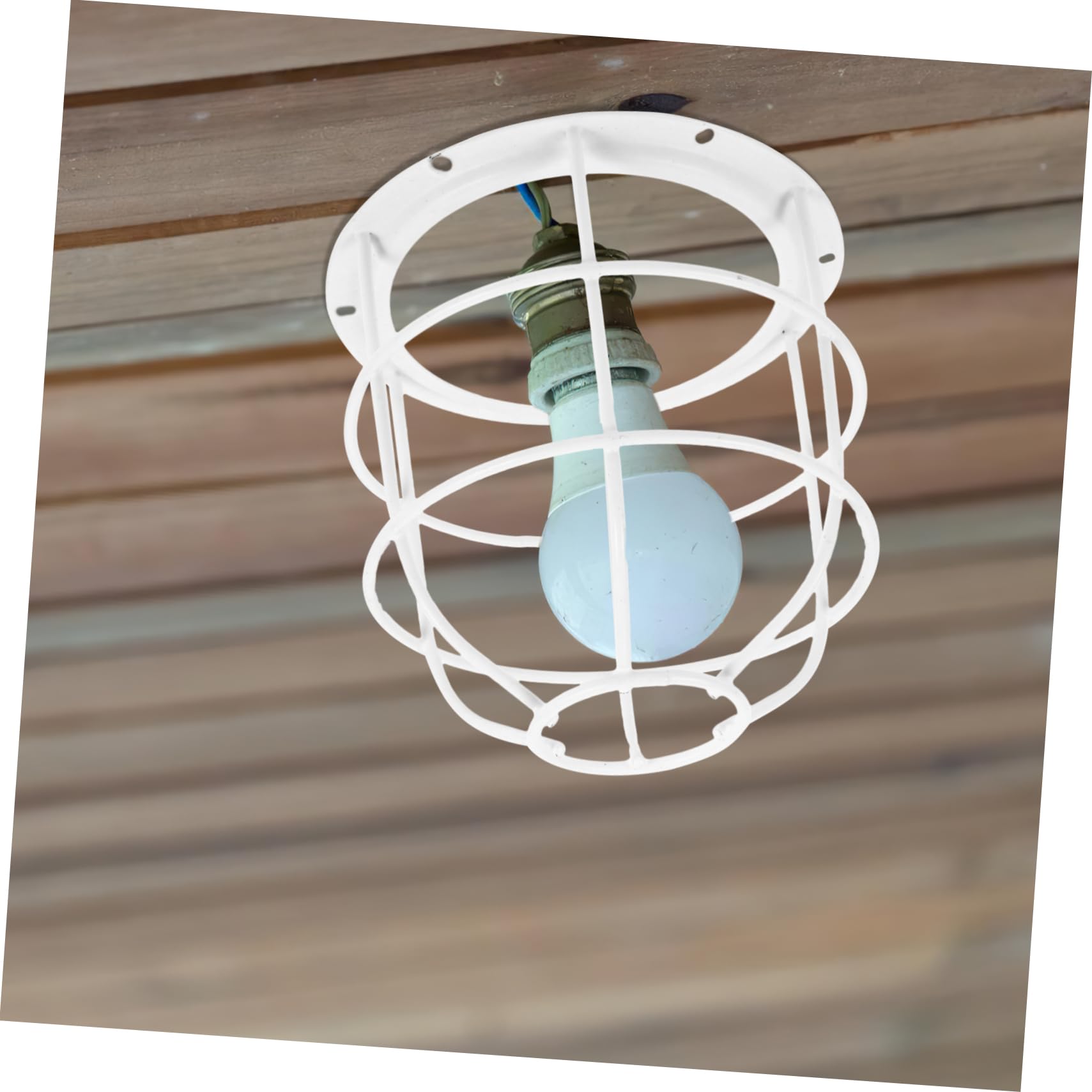 Led Cage Outdoor Light Bulb Cages LED Solar String Lights Cage, 8 Bulb