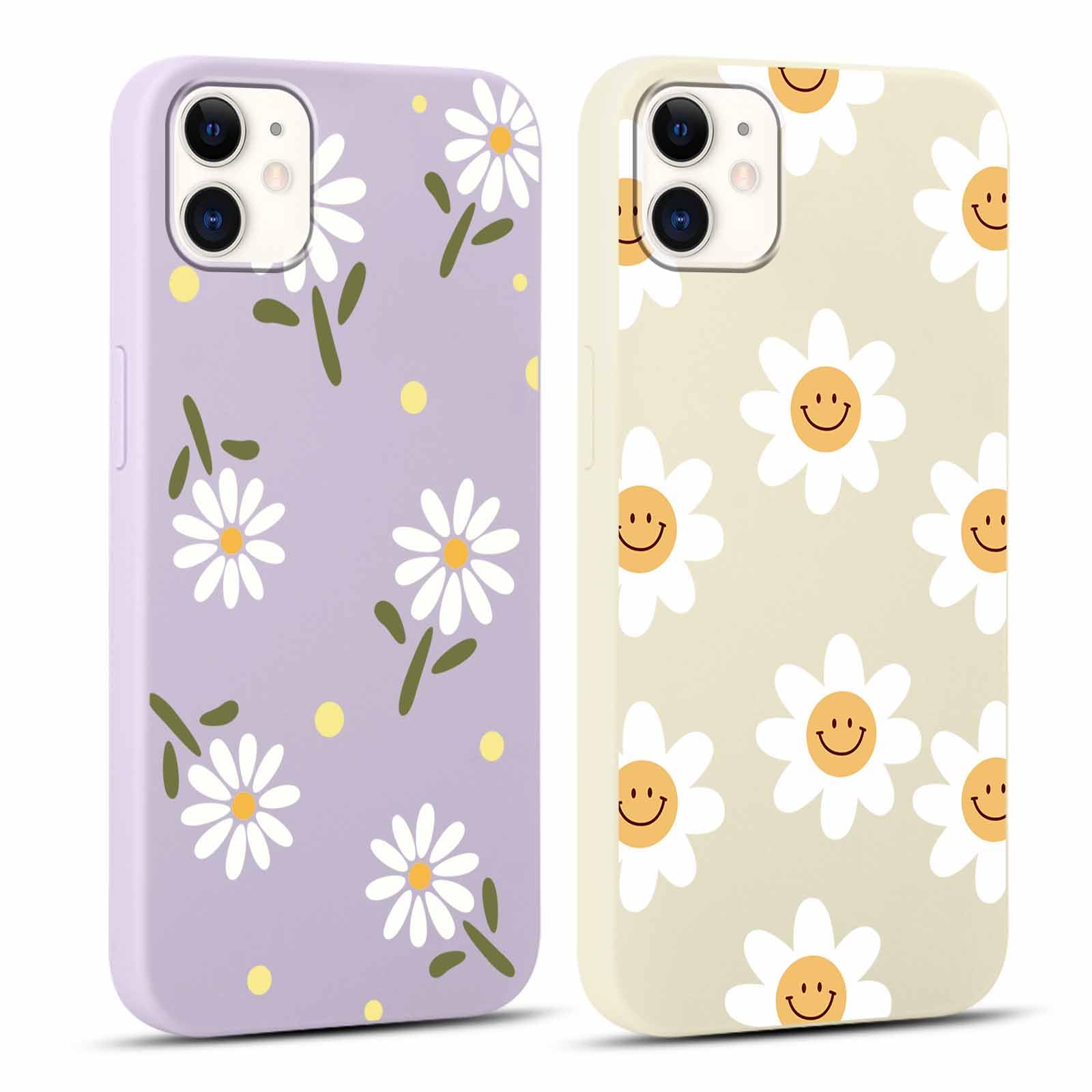 Yoedge 2 Stck HandyHlle fr iPhone 11 Hlle 6,1", Mdchen Schutzhlle  Blumen Muster Aesthetic Design,Frauen Geschenk Weich TPU Silikon Stofest  Cover Case fr iPhone 11, Lila Blume: Amazon.de: Elektronik & Foto