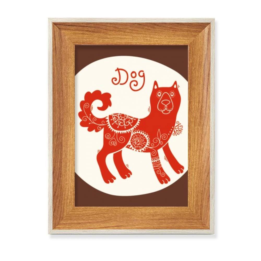 Marco de fotos de madera del Año del Perro para regalo de empresa