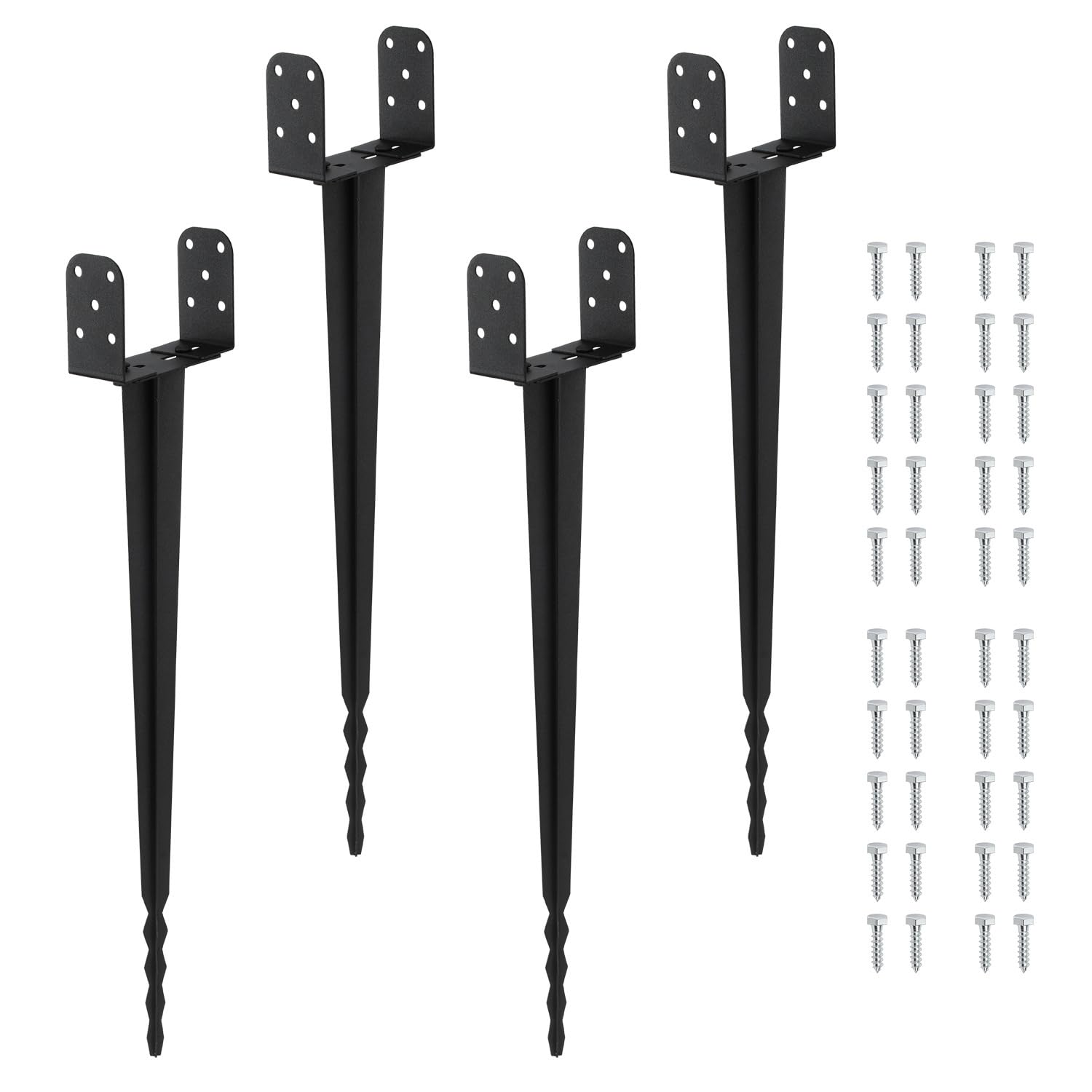 Bodenhülse Einschlaghülse 4er Set U 700 mm verstellbar 10–16,5 cm