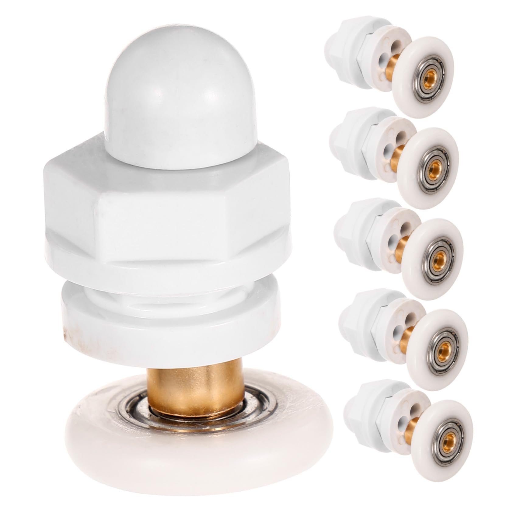 Rodillos para mampara de ducha de cristal que solucionan atascos en puertas de baño