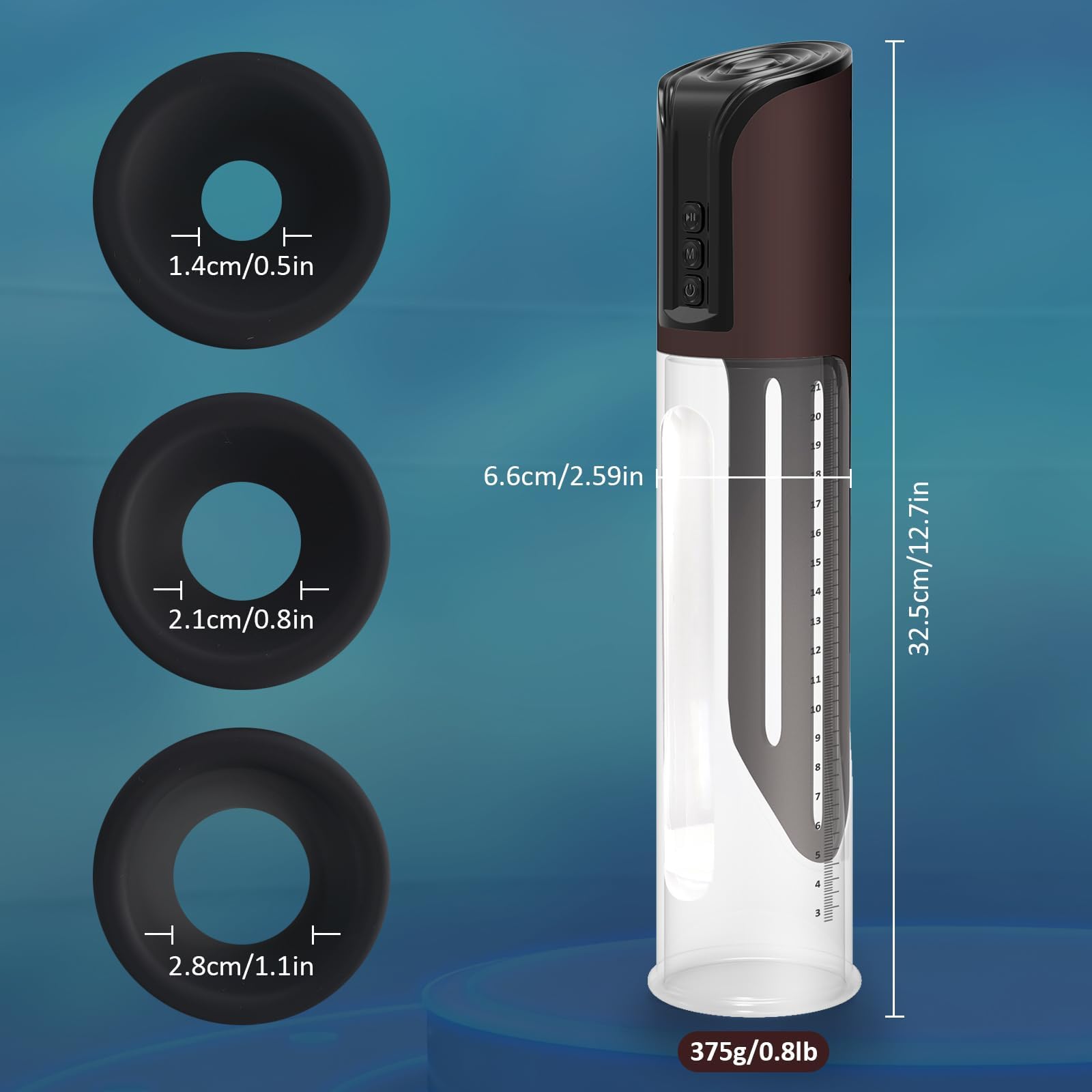 Pompe Per Ingrandimento Pene, Pompa A Vuoto Del Vacuum Device Con 4 Livelli Di Aspirazione, Masturbtore Per Pene Con 3 Maniche In Silicone,Giocattoli Sessuali Maschili
