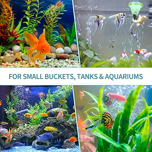 Pawfly Aquarium 1 Inch Air Stone Cylinder Grey Bubble Diffuser Release Tool For Nano Air Pumps Small Buckets And Fish Tanks, 10 Pack #TOP5