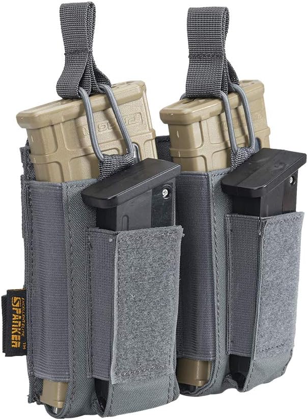 EXCELLENT ELITE SPANKER Open-Top Single/Double/Triple Molle Mag Pouch for M4 M14 M16 AK AR Elastic Rifle Magazines for Pistol Mag Pouch