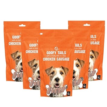 Goofy Tails Dog Treats | Chicken Sausage Treats for Dogs | Training Treats for Puppies | 70g (Pack of 1)