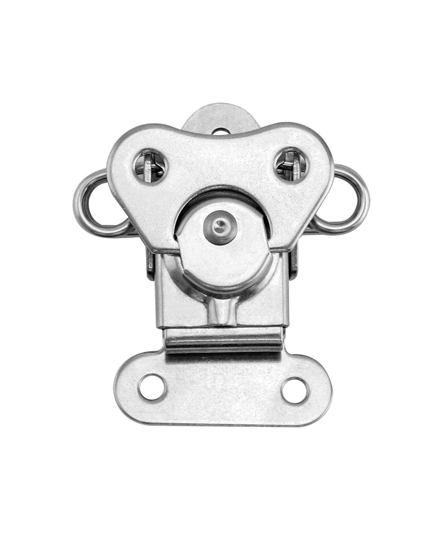QWORK Chiusure in acciaio inox, 20 chiusure a scatto con chiusura a farfalla a molla per scatola