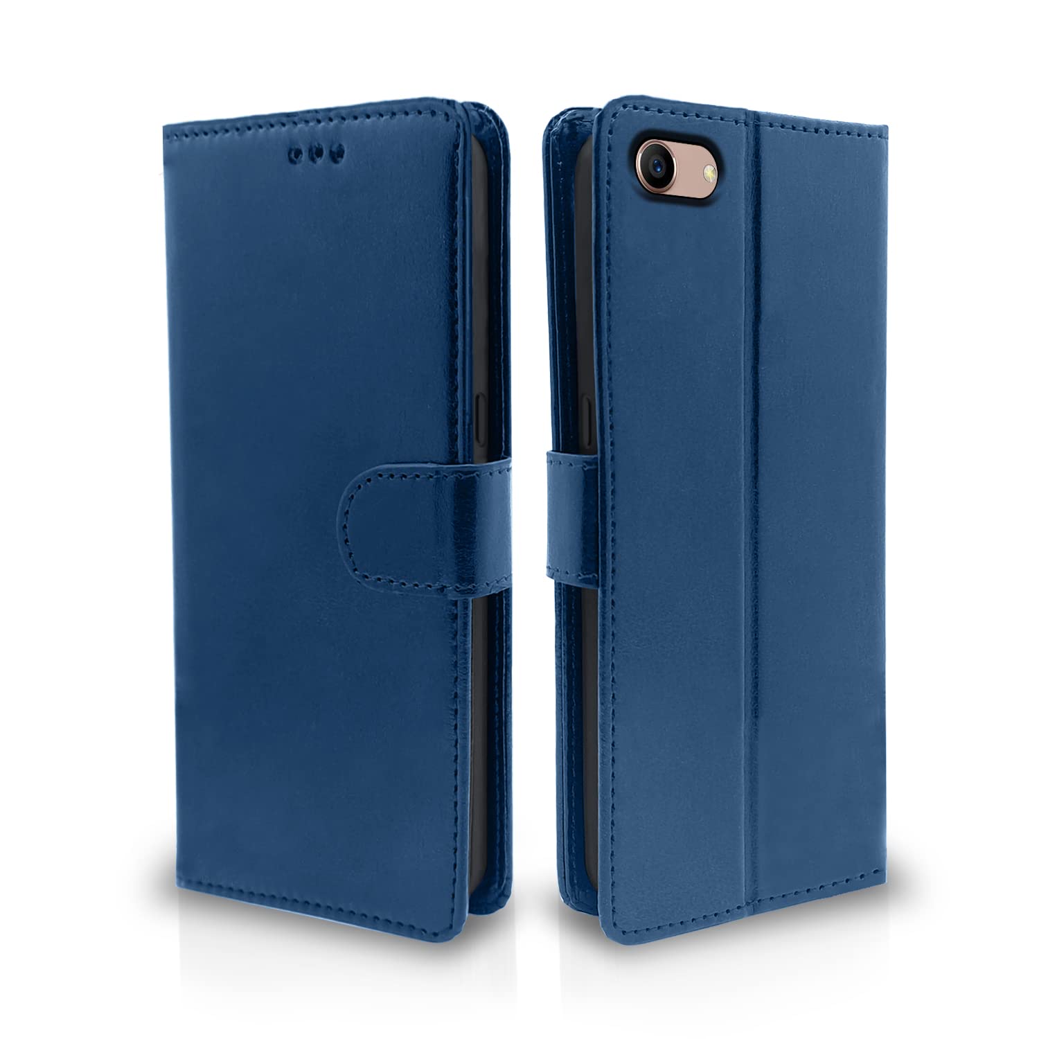 Pikkme Oppo A83 Flip Case Leather Finish | Inside TPU with Card Pockets | Wallet Stand and Shock Proof | Magnetic Closing | Complete Protection Flip Cover for Oppo A83 (Blue) (B0BK6PZGT9) Amazon Price History, Amazon Price Tracker