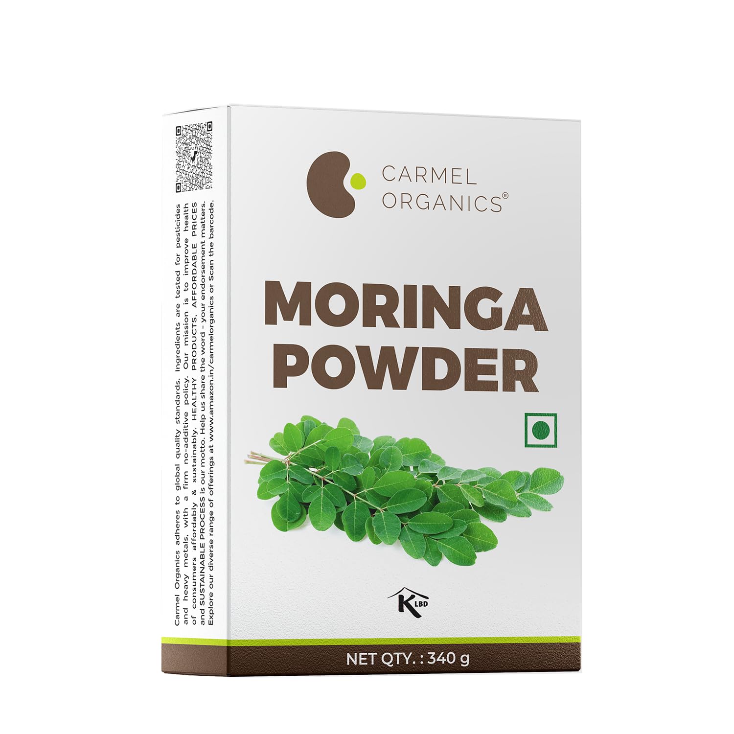 Moringa Leaves Powder (340 Grams) | Jaivik Bharat Certified | Moringa Oleifera | Murungai Podi/Munagaku Podi/Muringa Podi | Non GMO | No Added Preservatives