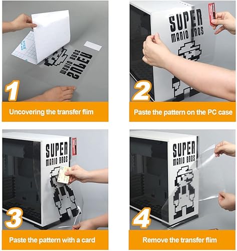 Miniatura 4 de Calcomanías de anime para carcasa de policarbonato de vidrio calcomanías de decoración de dibujos animados para piel de chasis de computadora