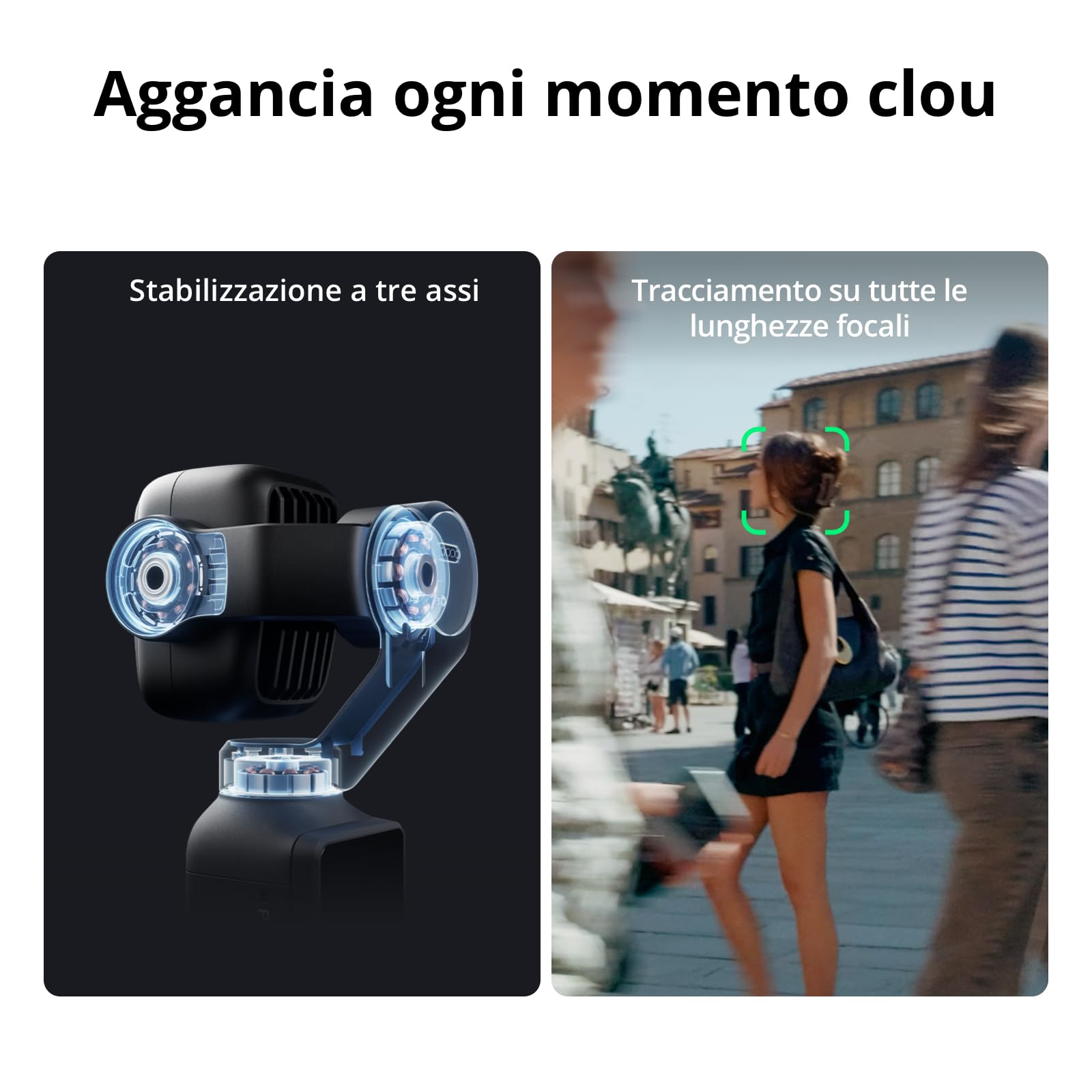 DJI Osmo Pocket 4P Combo Standard, fotocamera vlog 4K a doppio obiettivo | Zoom ottico 3×, zoom fino a 12×, 4K/240fps, gamma dinamica di 17 stop, 103 GB di memoria integrata, luce di riempimento