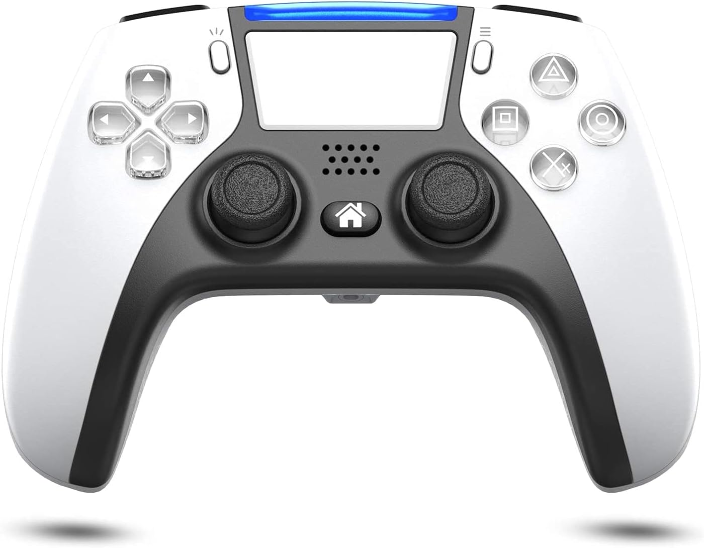 Ps4 コントローラー 新作 ワイヤレス 最新改良 背面ボタン搭載 1000mahバッテリー Bluetooth接続 二重振動 イヤホンジャック ジャイロセンサー機能 ゲームパット ホワイト タッチパッドやビルトインスピーカー搭載