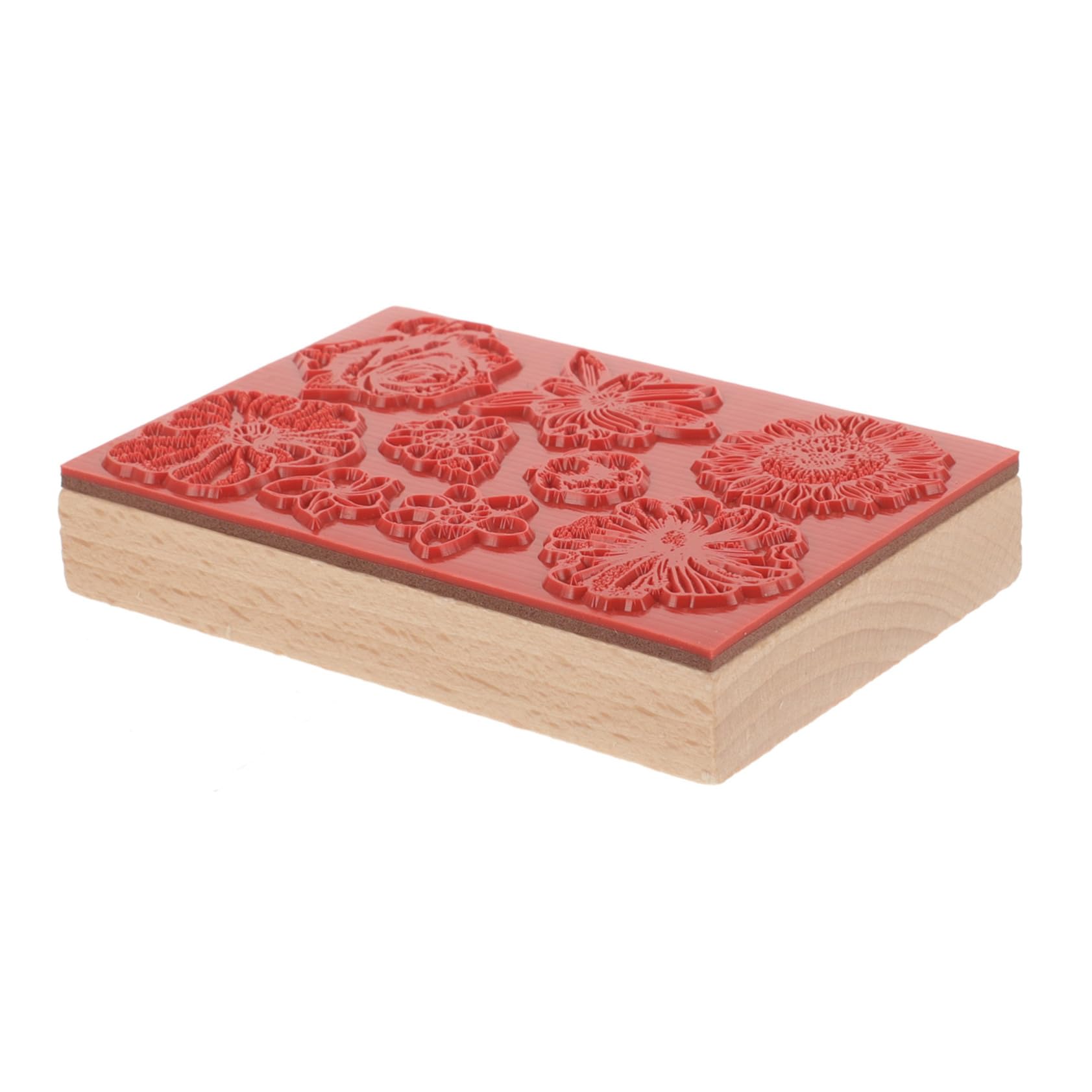DOITOOL 4 Piezas Sello de Madera Decorativo Scrapbooking y Manualidades Sello Floral Diy Diarios Estampado Proyectos y Decorativos