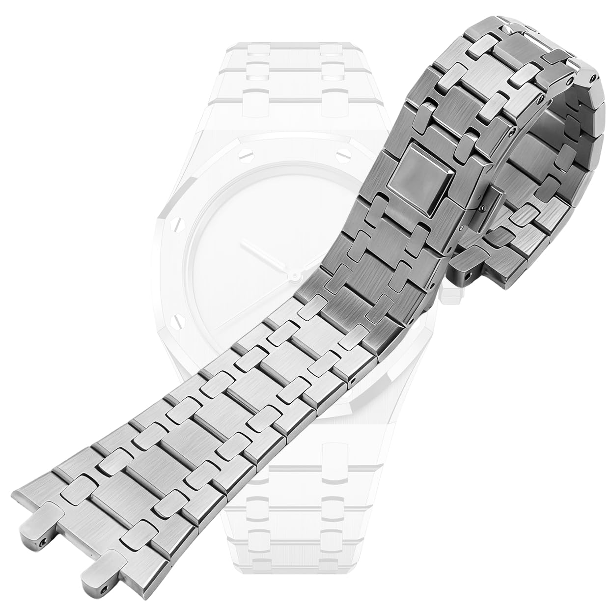Bracelet de rechange pour montre Audemars Piguet en acier inoxydable Chêne royal 26 mm, 18mm, Acier inoxydable, Pas de pierre précieuse