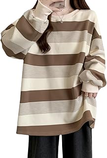 [UQQA] ロンT レディース 【着回し便利 こなれボーダーTシャツ シワになりにくい】 秋 薄手 トップス 体型カバー