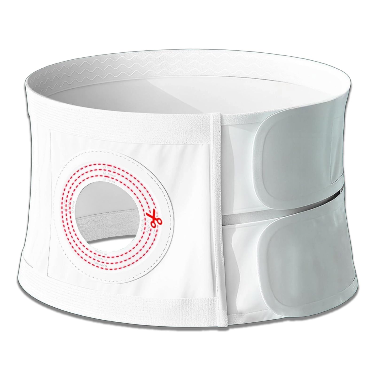 Stoma Bandage für Männer und Frauen, Verstellbarer Stoma Gürtel, Bequeme und Diskrete Stomagürtel für Kolostomie, Ileostomie und Urostomie(X-Large)