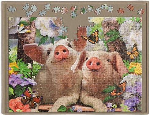 Jigthings – Jigboard 500 – Jigsaw Puzzle Board for Puzzles up to 20.5” x 15.5”. Solid Board with Raised Edge for Most 500 Piece Puzzles