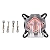 GPU Water Cooling Block with Mount Screws, G14 Female Port | Copper Cooling Base | Transparent Acrylic Cover | 40 X 40mm Universal Liquid Cooler Waterblock