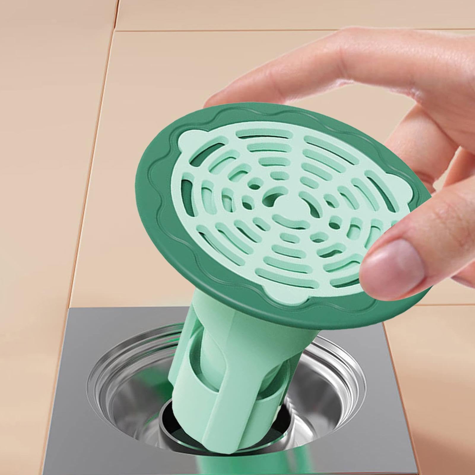 Sintegello Per Scarico Lavello E Vasca In Plastica TPR – Filtro Anti Odori E Anti Intasamento Con Maniglia – Adatto A Fori Da 78 A 110 Mm (Rosso)