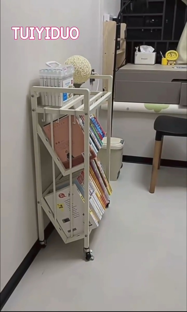 Amazon.co.jp: TUIYIDUO ファイルラック ファイルワゴン 本棚 回転