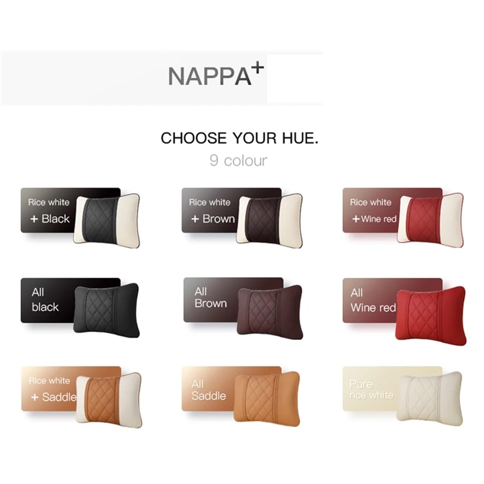 Coussin De Voiture Coussin Repose-Nuque en Cuir Nappa pour Mercedes, Compatible avec Maybach Classe S, Accessoires de Voiture Oreillers de Voyage | Hot Air Deflector B