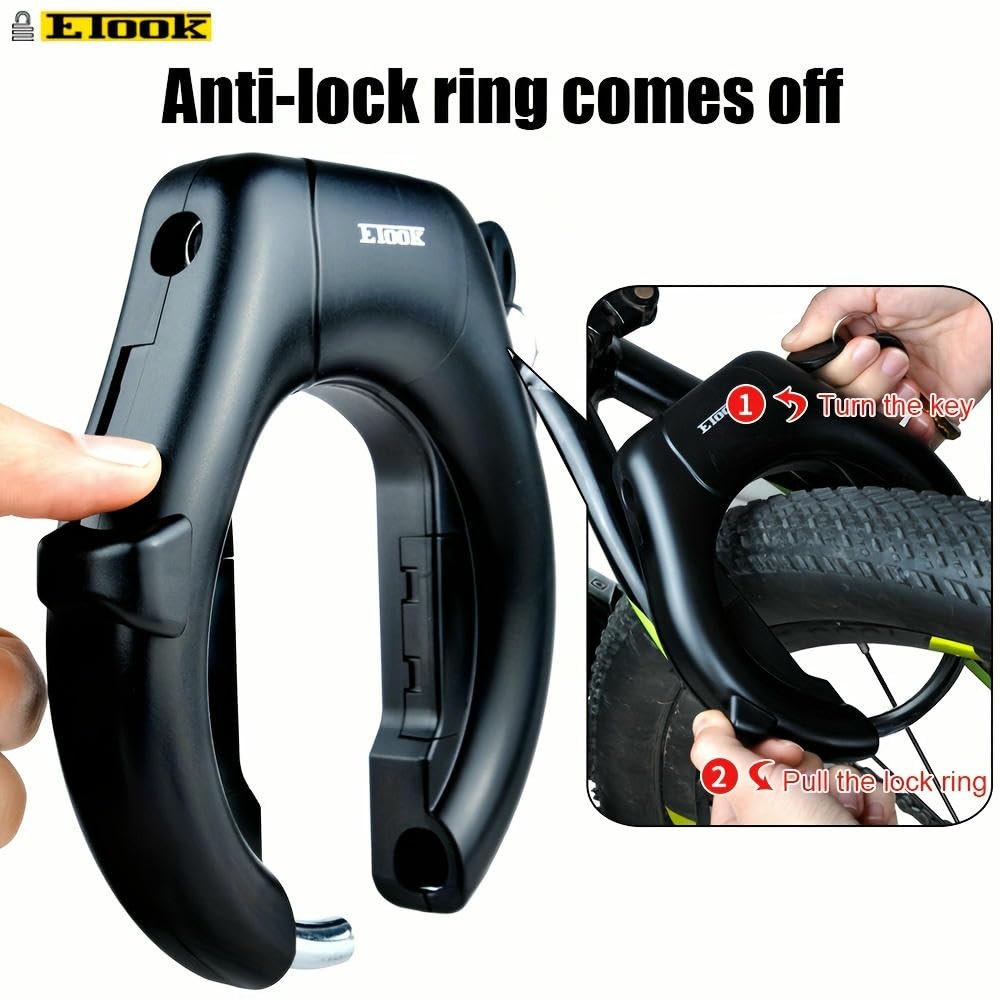 ZBDZSW Lucchetto per Bici Resistente antifurto a Forma di U con Design a Chela di Granchio, Telaio in Acciaio Inossidabile con Finitura Verniciata per Bici da Montagna e da Strada