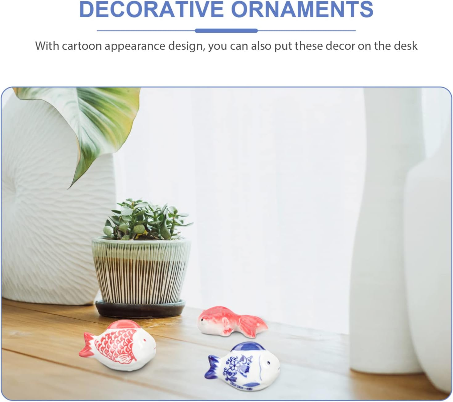 MAGICLULU Floating Fish Tank Decors 3Pcs Mini Ceramic Koi Fish Ornaments Aquarium Decoration for Home Aquarium Landscaping and Water Tank Adornment