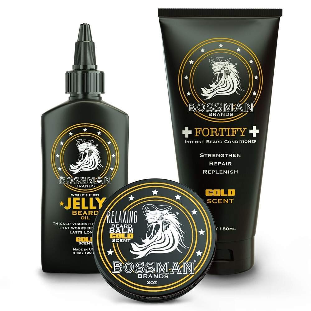 Buy Bossman Essentials Beard Kit for Men Beard Oil Jelly, in Pakistan
