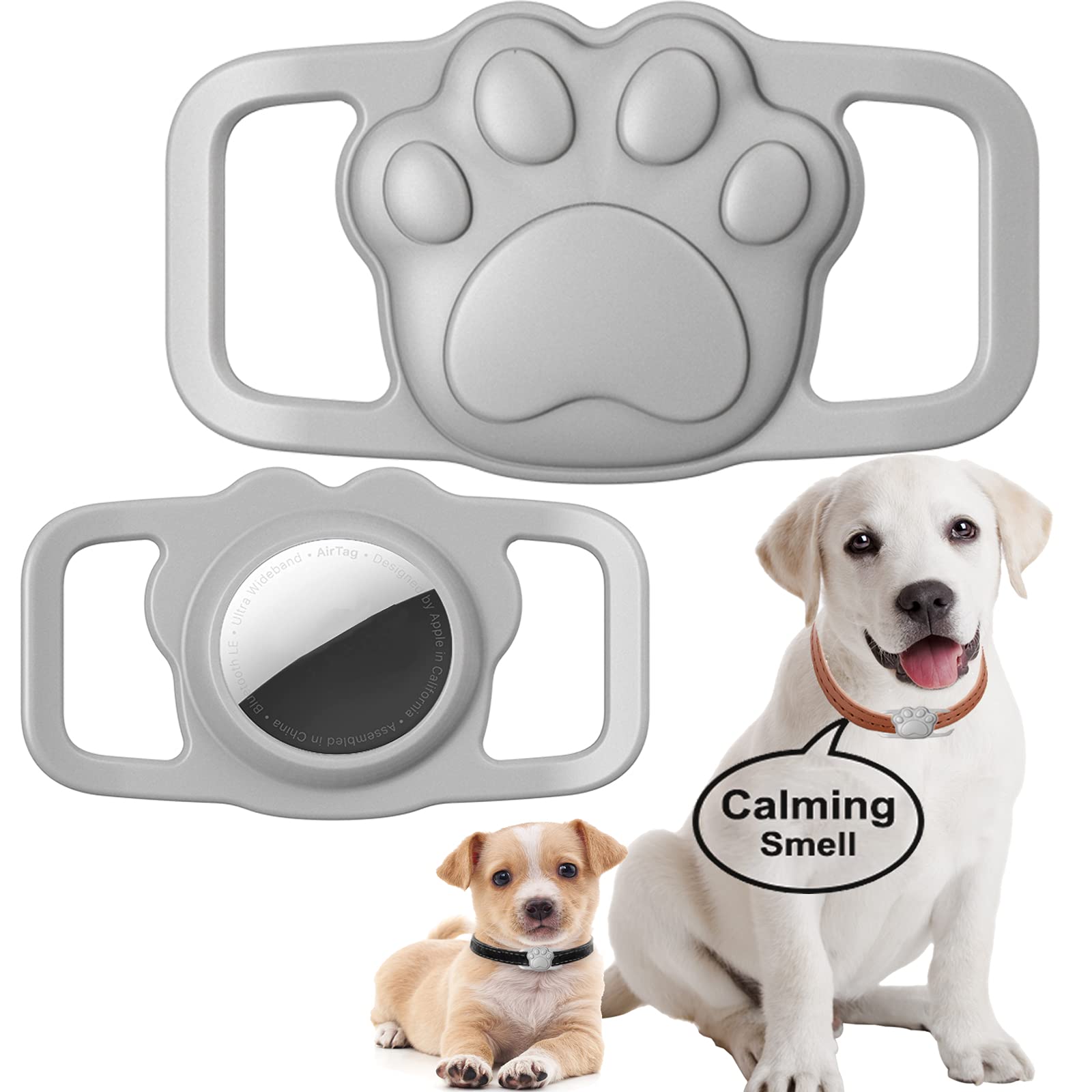Buy leQuiven Airtag Dog Calming Collar Holder Compatible for Apple
