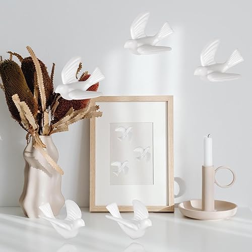 Miniatura 5 de 36 mini palomas para manualidades, 1.5 pulgadas, paloma blanca a granel, pájaros en miniatura para manualidades, decoración de pasteles de boda (36