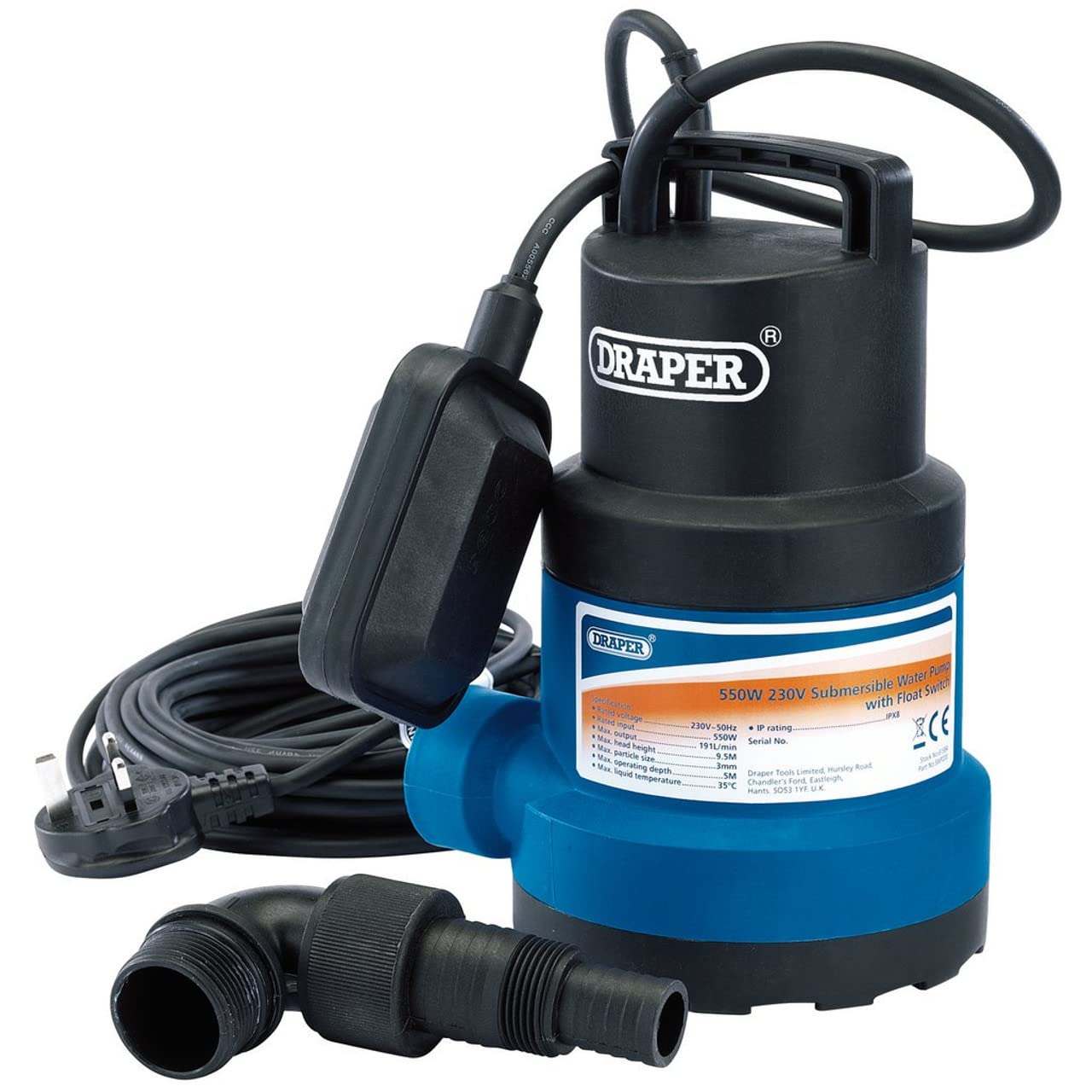 Draper 61584 Subersible pompa acqua con galleggiante