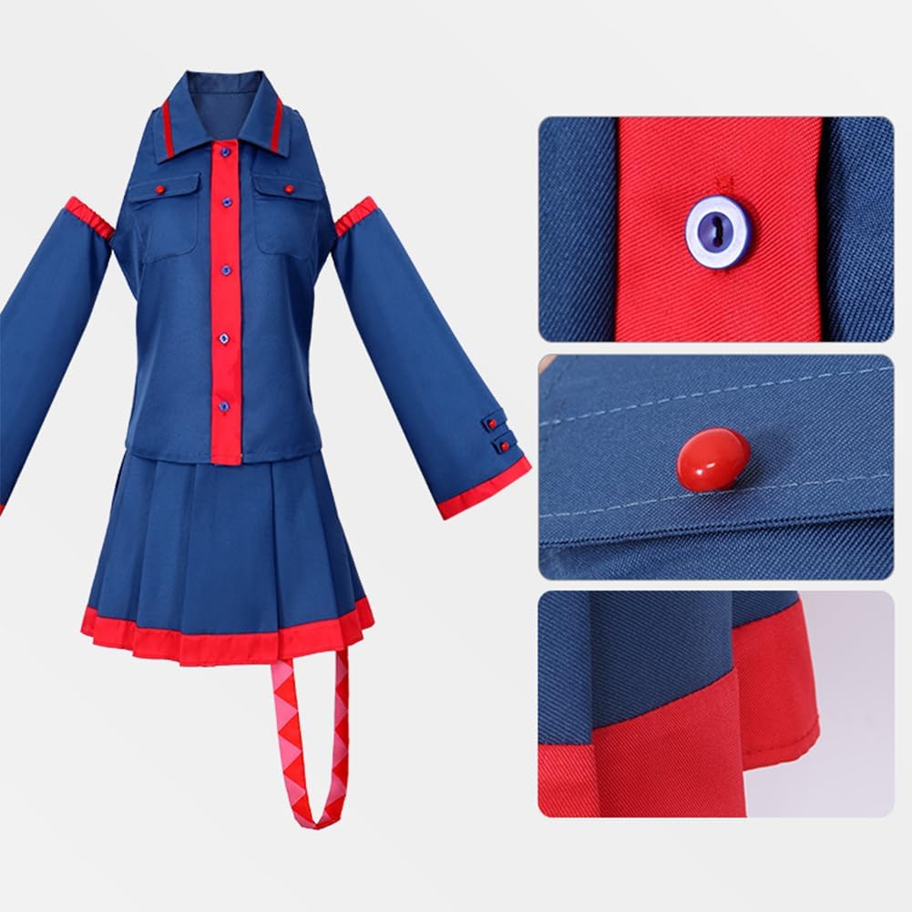 Women Kasane Costume Kasane Blue Uniform Halloween Suit Full Set