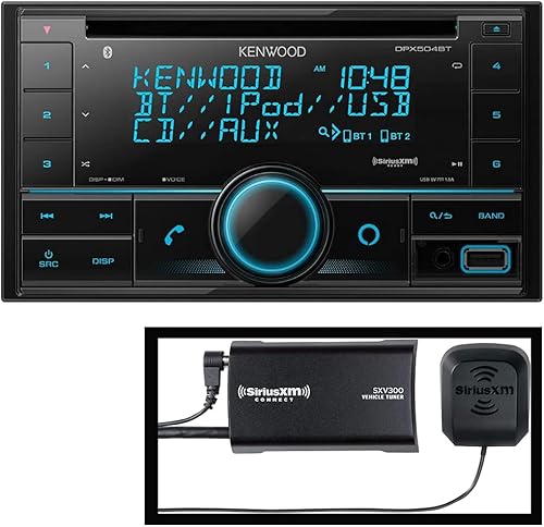 Kenwood DPX504BT Receptor de CD doble DIN en el tablero Bluetooth | Receptor de CD estéreo para automóvil Amazon Alexa Control de voz | Pantalla de