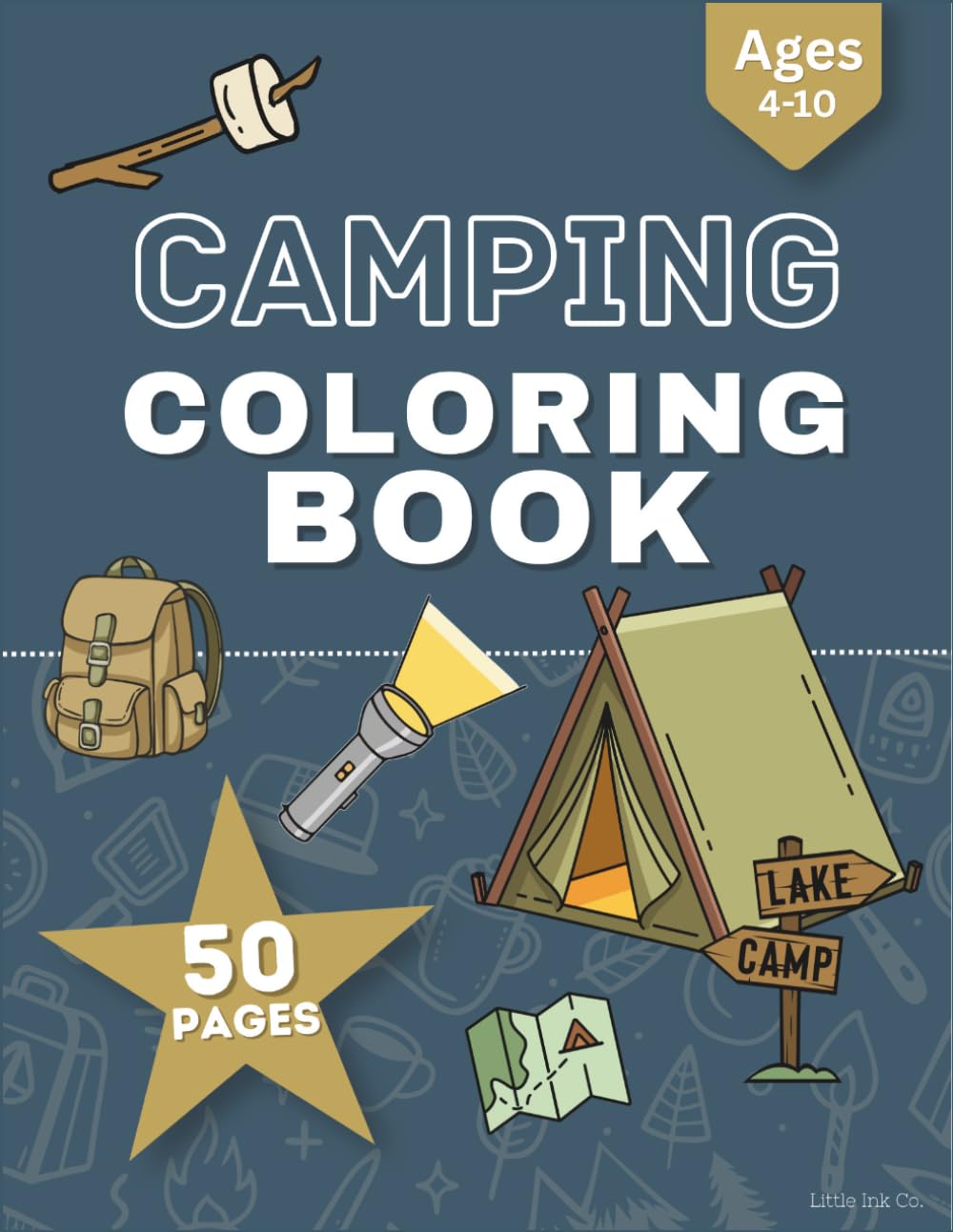 Camping Coloring Book: Full of tents, canoes, trees, mountains, campfires, and water. (Boy Adventures Coloring Series)