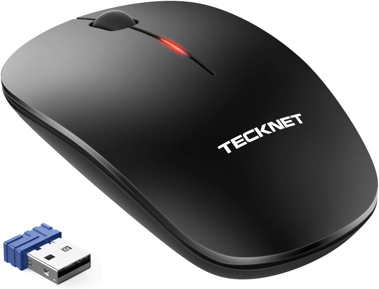TeckNet 2.4G Wireless Mouse, 3-Button Portable Mini Optical Mouse with USB Nano Receiver for Notebook, PC, Laptop, Chromebook, MacBook, Computer, 1200 DPI, 18-Month Battery Life, Fit Left/Right Hand