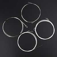 Vista 4 de 8 unidsset mandolina cuerda alambre inoxidable mandolina cuerdas instrumentos musicales accesorios 0.25 0.36 0.61 0.034 in para regalos