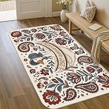 Thème et éléments de design : célébrez les étapes importantes avec ce tapis vintage mettant en valeur une charmante oie, des fleurs vibrantes et des motifs cachemire complexes, parfait pour un thème d'anniversaire.