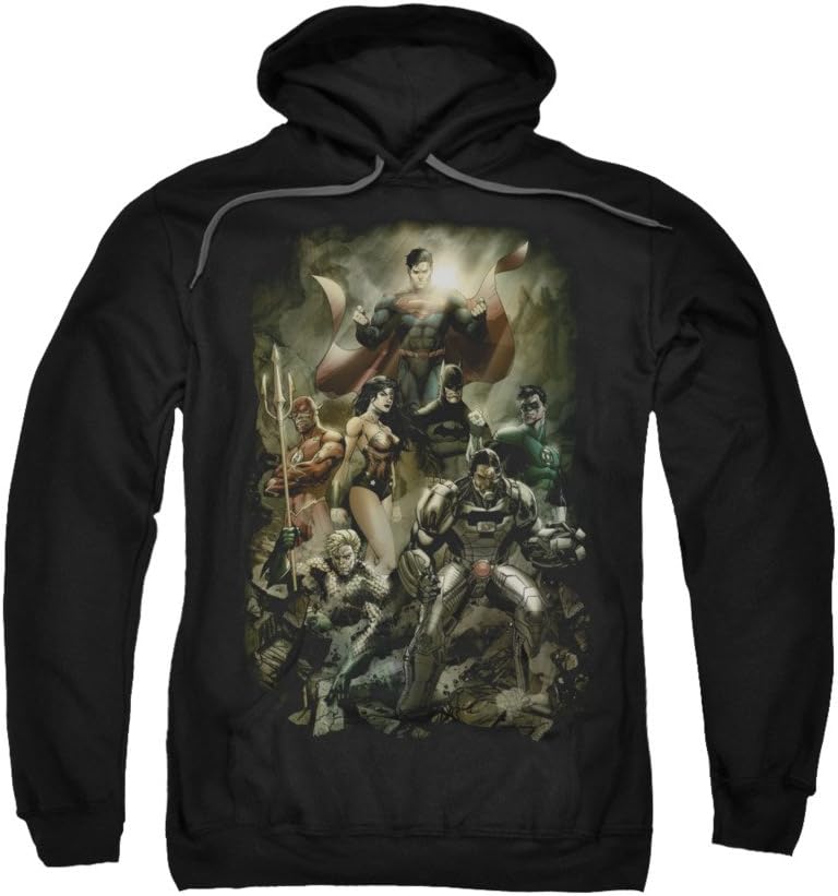 Justice League DC Comics Aftermath Adult Pull-Over Hoodie Black