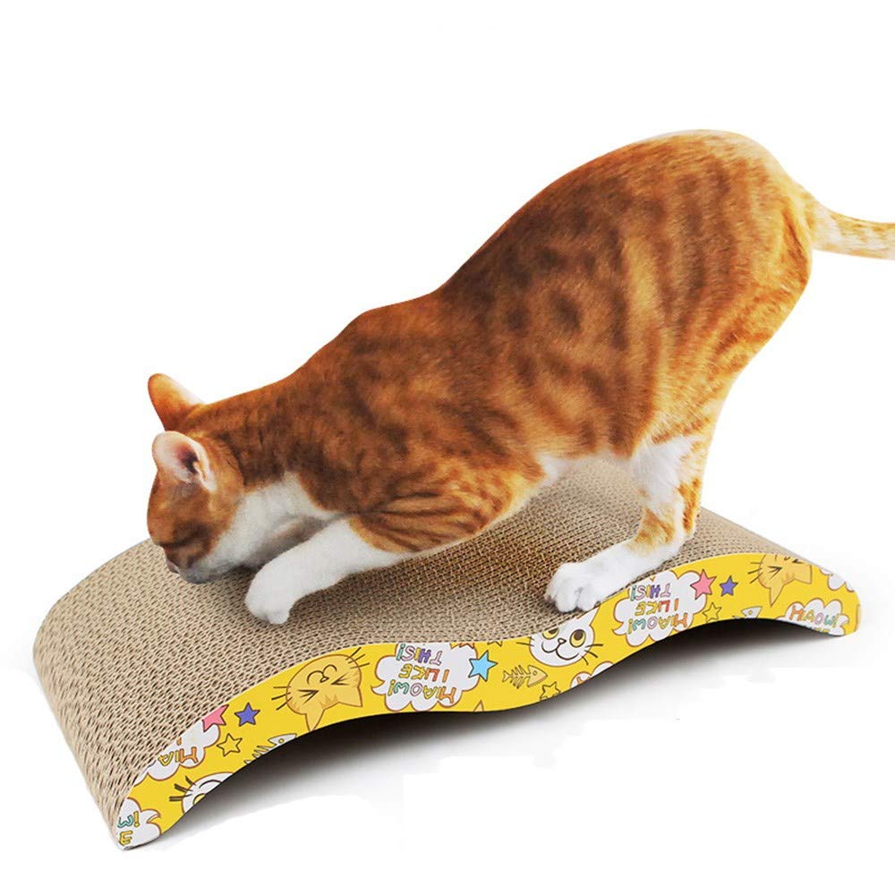 Areedy Cat Scratcher Cardboard M Shape Scratch Pad, Reversible Durable Corrugated Scratching Pad Lounge Sofa Bed (B082DY8YS2) Amazon Price History, Amazon Price Tracker