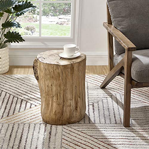 Ball-Cast-Faux-Wood-Tree-Stump-Stool-MgO-Accent-Side-End-Table-Concrete-Garden-Stool-1694H-Natural