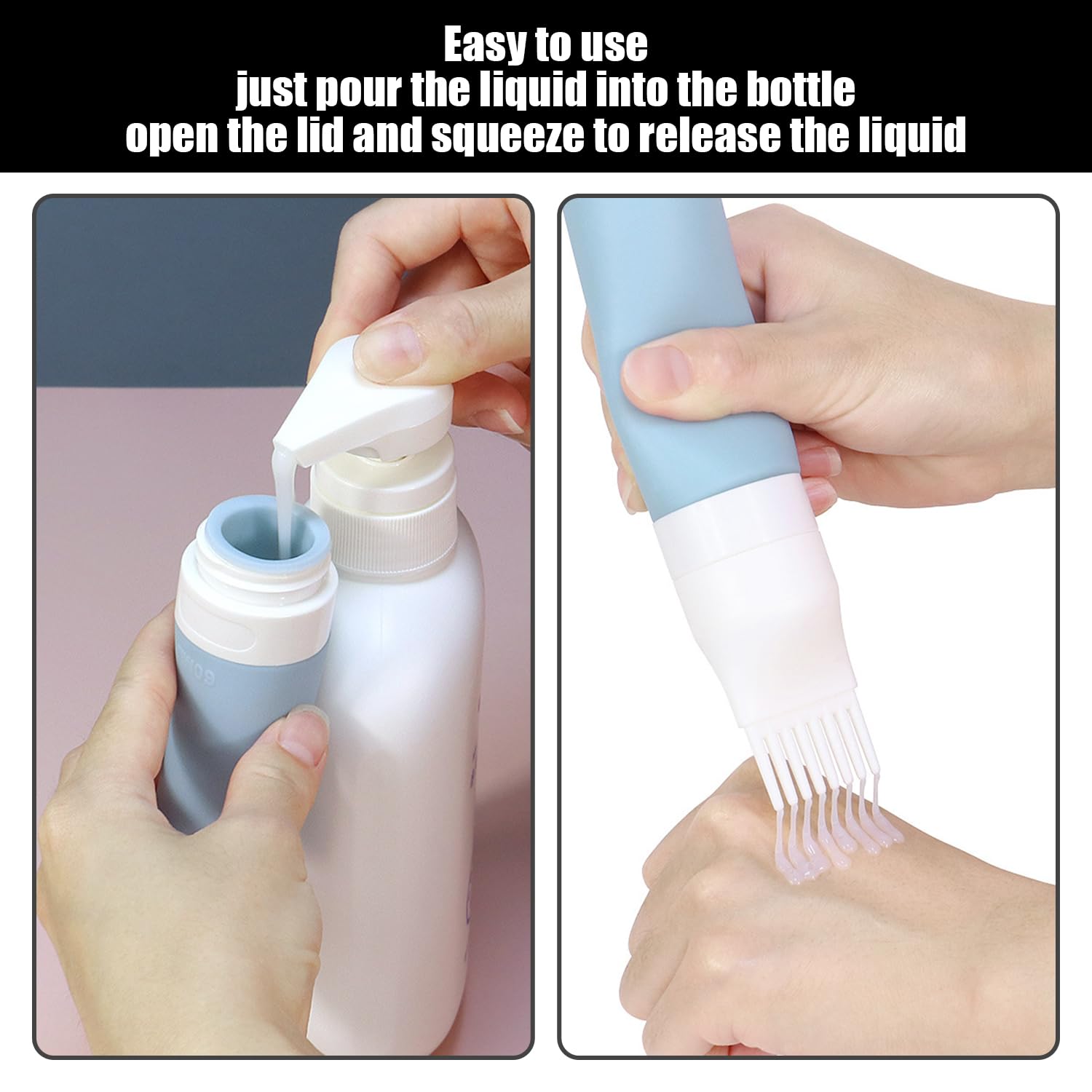3 Pieces Of 80Ml Silicone Dispensing Bottles, Durable Squeeze Bottles, Travel Dispensing Bottles - Image 4