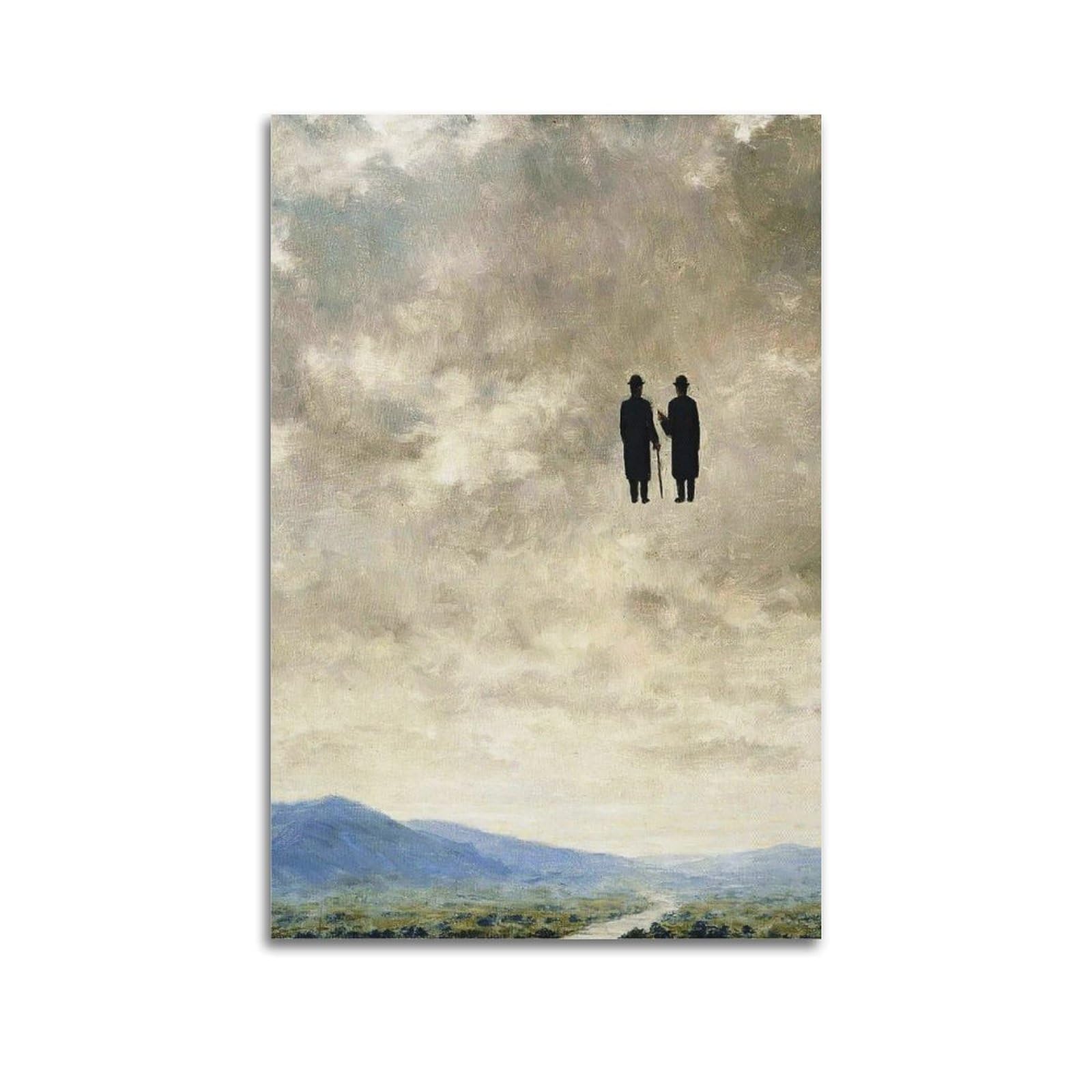 YMXSDIMDS The Art of Conversation by Rene Magritte Painting Poster Art Print Wall Photo Paint Hanging Picture Family Bedroom Decor 20x30inch(50x75cm)