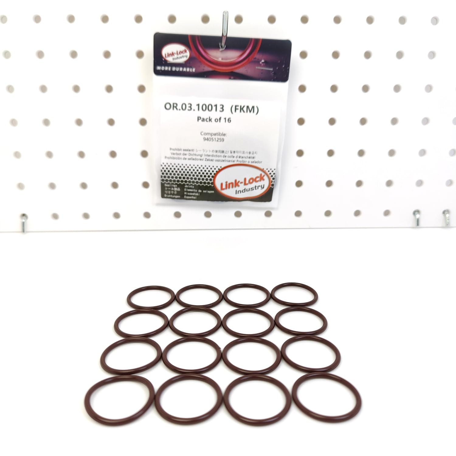 16PCS OR.03.10013 FKM Viton Sealing O-Ring Kit of Fuel Injector Bracket 94051259 for Chevrolet-LB7 for GMC-LB7 for Hummer-LB7 for Cadillac