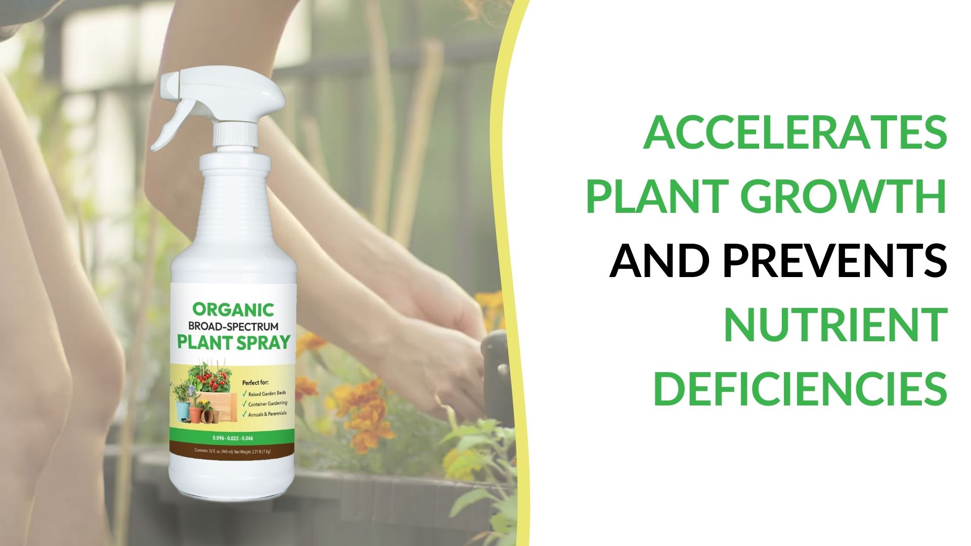 Image of Organic Broad-Spectrum Plant Spray - Foliar Liquid Plant Food in a Spray Bottle for Outdoor Vegetables, Herbs & Flowers | Infused with Soil Enriching Microbes | 32oz, Ready to Use, No Mixing Required