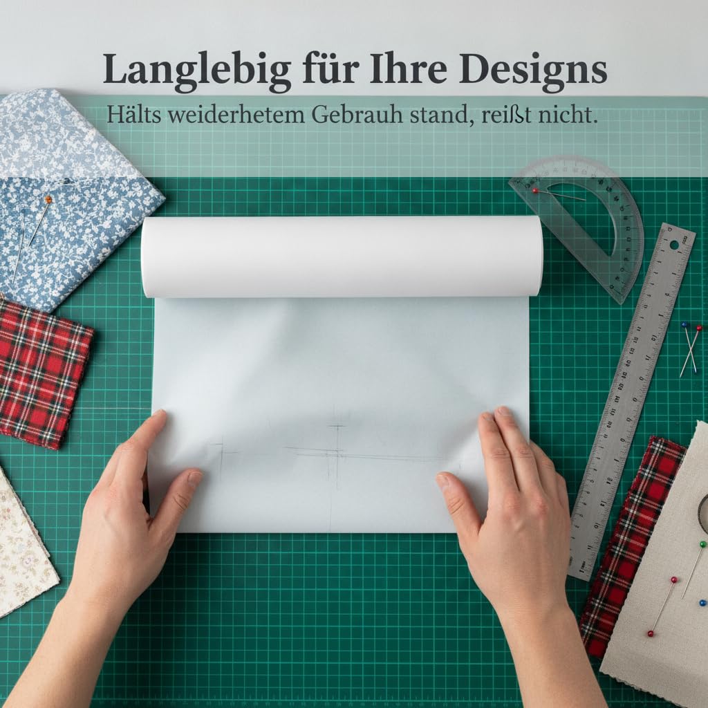 Gitohoni Carta per Modelli Abbigliamento Carta Modelli Sartoria Carta per Cartamodelli Carta per Drappeggio E Modellistica in Resistente Alle Correzioni Adatta, 1.2m x 50m