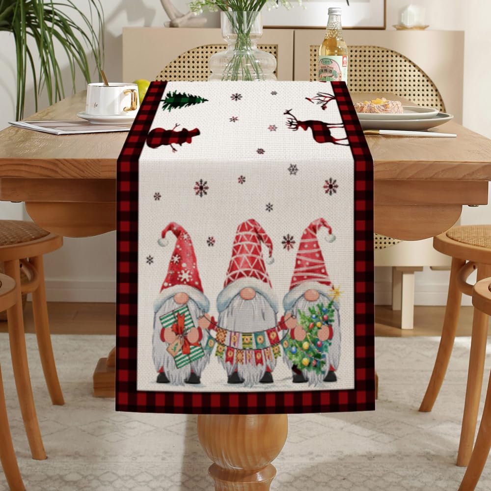LOZULO Christmas Table Runner - Red, 180cm (Xmas Decoration, Fits Round & Coffee Tables), 40x180 cm - Image 3