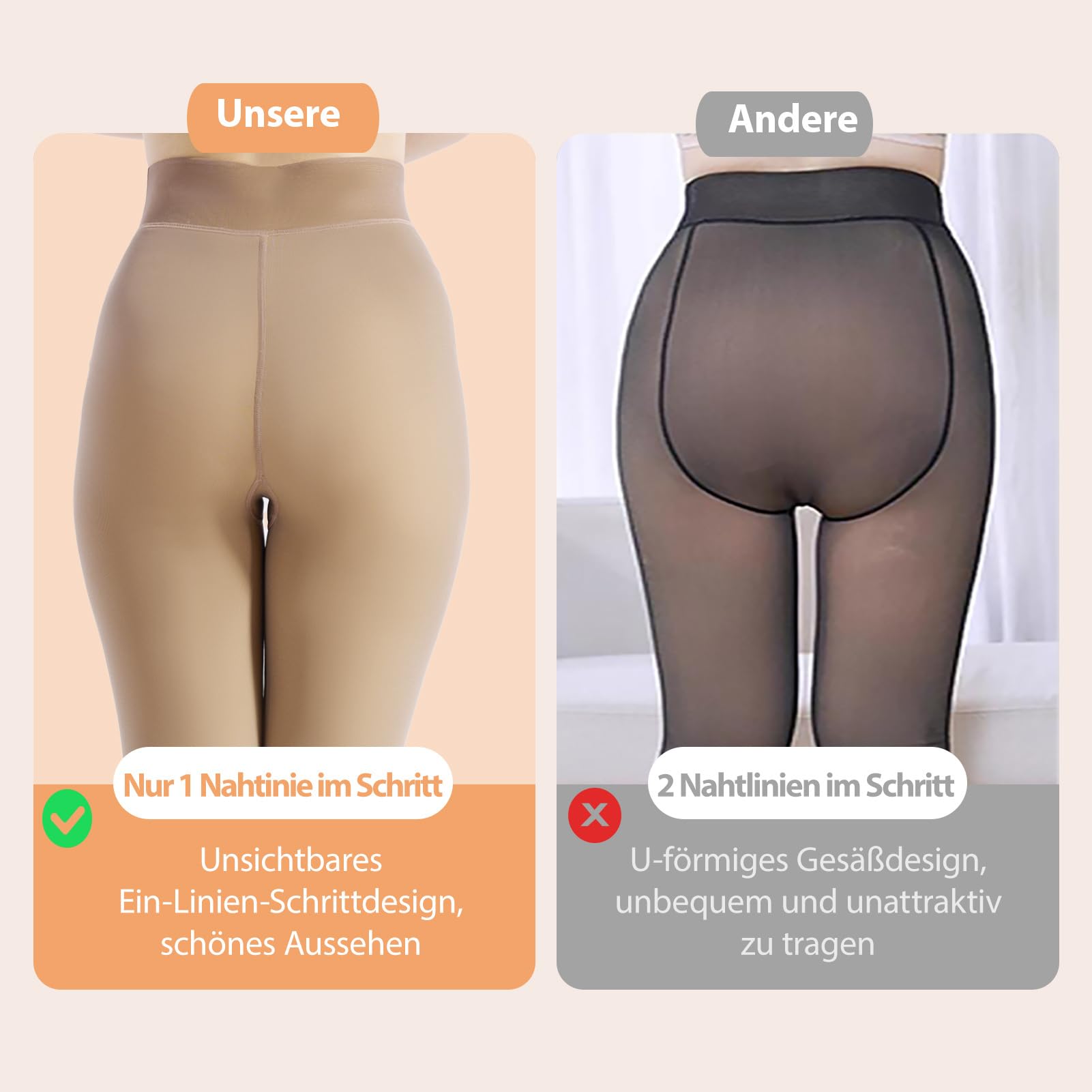 DIKER Collant Termici Donna, Calzamaglia Termica Donna Invernali con Fodera in Pile Morbido, Alta Elasticizzata, Calzamaglia Coprenti a Vita Alta con Versione Lunga