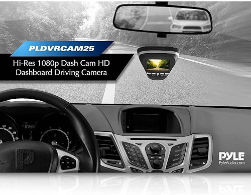 Miniatura 3 de Pyle PLDVRCAM25 -1080p Dash Cam HD Dashboard Cámara de conducción para coches y vehículos con visión nocturna  Soporte discreto y seguro para