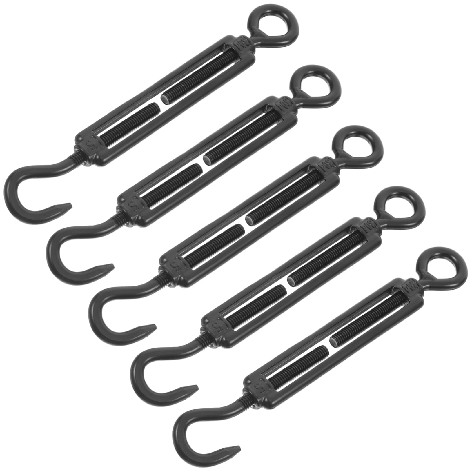 PRETYZOOM DIY Cable Wire Tensioner 5pcs M5 Turnbuckle Hook and Eye 304 Stainless Steel for Shade Sail Picture Hanging