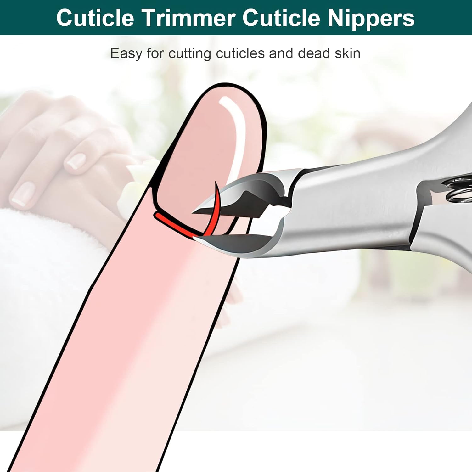 Cuticle Trimmer, 3/4 Jaw Extremely Cuticle Nippers,