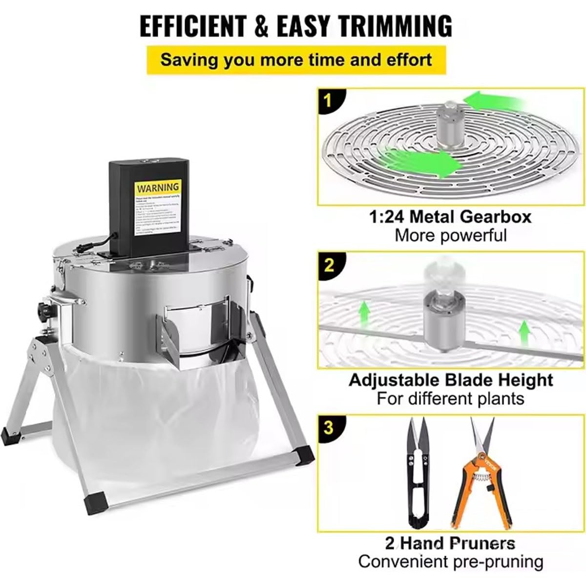 Cortadora de hojas eléctrica/Manual automática de 16/19 "para plantas